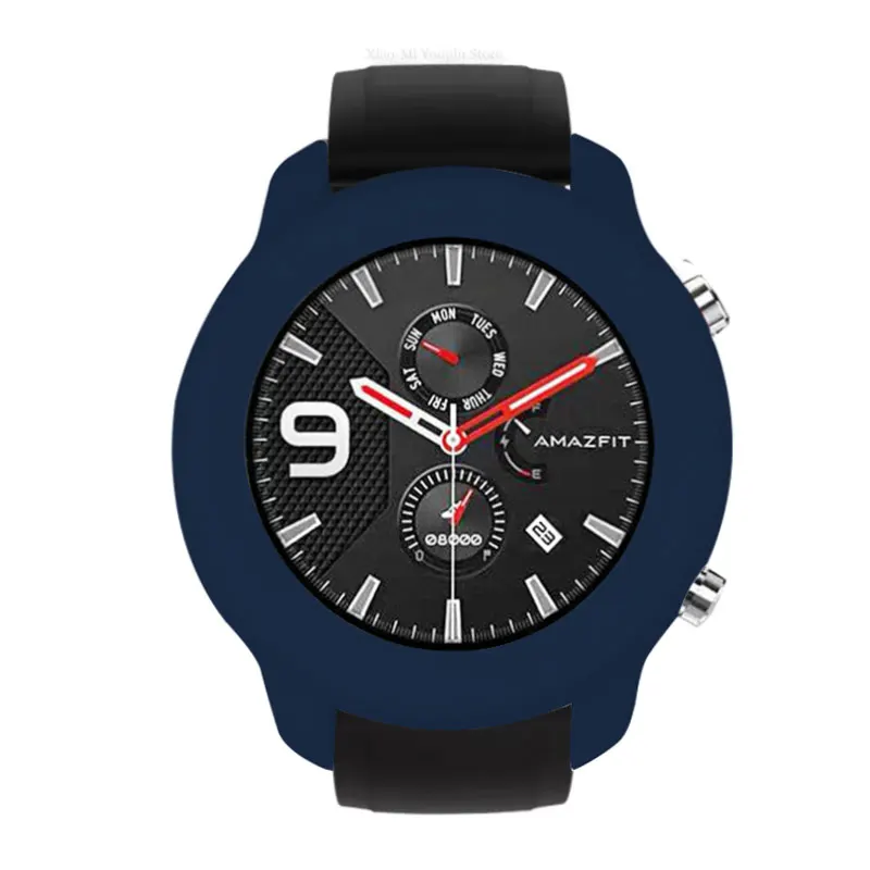 Синий Защитный силиконовый чехол для наручных часов 42 мм для AMAZFIT GTR B99 - Цвет: Синий