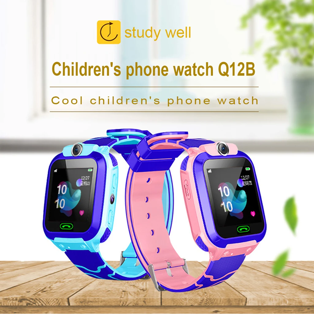 Водонепроницаемые детские наручные Смарт-часы gps Antil-lost Smartwatch Детские 2G sim-карты часы расположение вызова телефон слежения - Цвет: Blue 1.44 inch