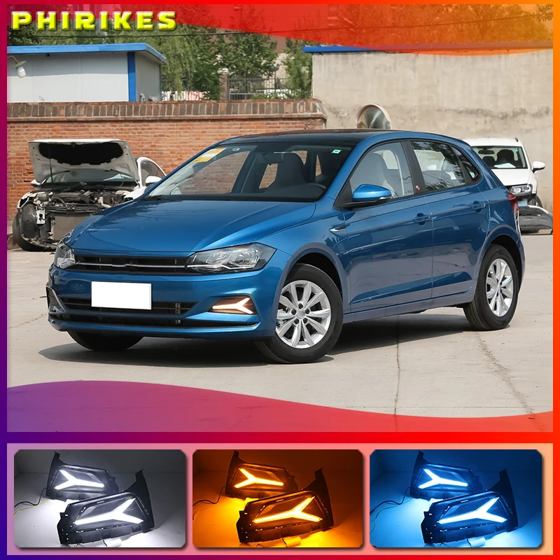 

Светодиодные дневные ходовые огни для Volkswagen Polo 2018, 2019, 12 В, 2 шт.