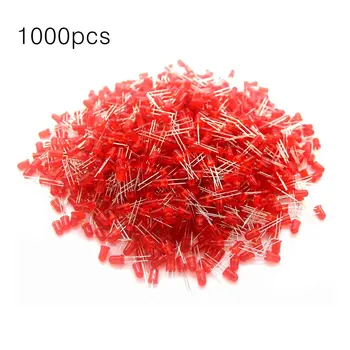 

1000 Pieces 5mm Round LED Light Emitting Diodes Component Red/green/yellow/white/blue LED Bulb Lamp Light Super Bright ACEHE PC