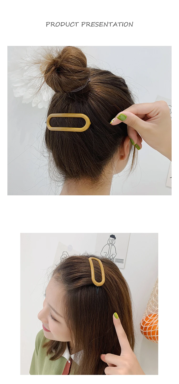 Fashion Oval Candy Color Hairpins Women Lady Hair Clips Pin Barrette Accessories For Girls Hair Ornament Tool Hairgrip Headdress