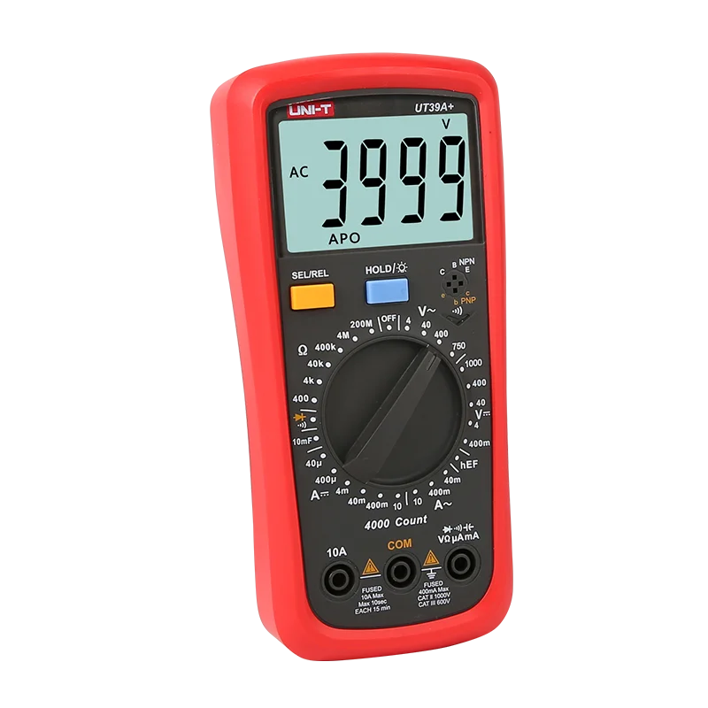UNI-T UT39A+ Digital Multimeter Auto Range Tester Upgraded from UT39A AC DC V/A Ohm /Temp /Frequency/HFE Test