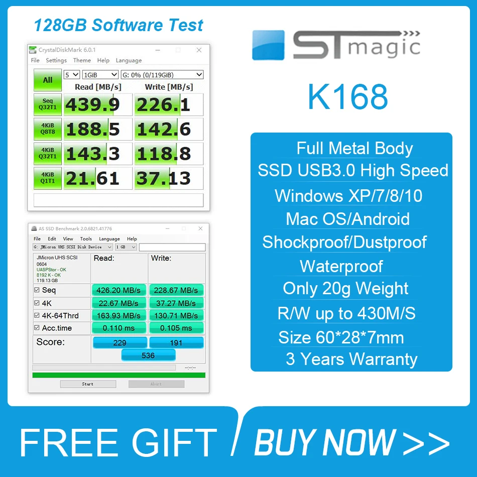 STmagic SSD USB3.0 64/128 Портативный твердотельный накопитель флэш-накопитель PC внешняя 430 МБ/с. металлический диск USB флэш-накопитель для ноутбука ТВ проектор