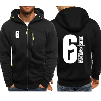 

Rainbow six siege Sweatshirt Hoodies Men Hoody Spring Autumn Fleece Wram Zipper Jacket Hoodie Hip Hop Harajuku Male Clothing