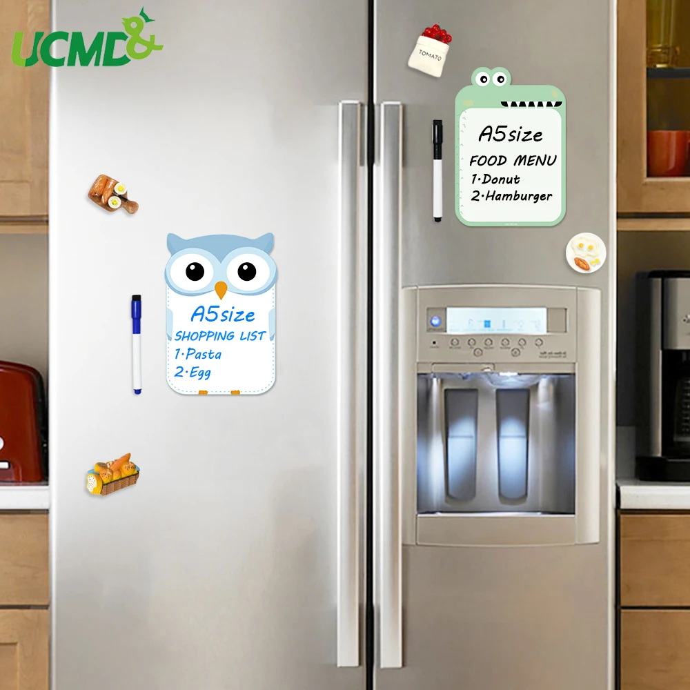 

Cartoon Refrigerator Sticker Cute Fridge Message Board Memo Writing Painting Removable Erase Sticker For Home Kitchen Gift Decor