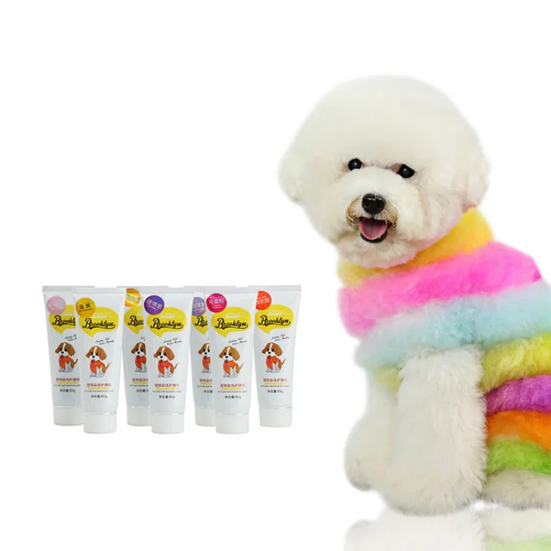 FAST SHIP! 80g Pet Dog Cats Animals Hair Bright Coloring Dyestuffs Dyeing Pigment Agent Supplies Safe Accessories TSLM2 | Дом и сад