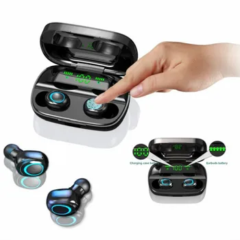 

Tws Bluetooth 5.0 Wireless Earphones S11 Touch Control In Ear Headset with Microphone 3500 mAh Power Bank Mini Earbuds