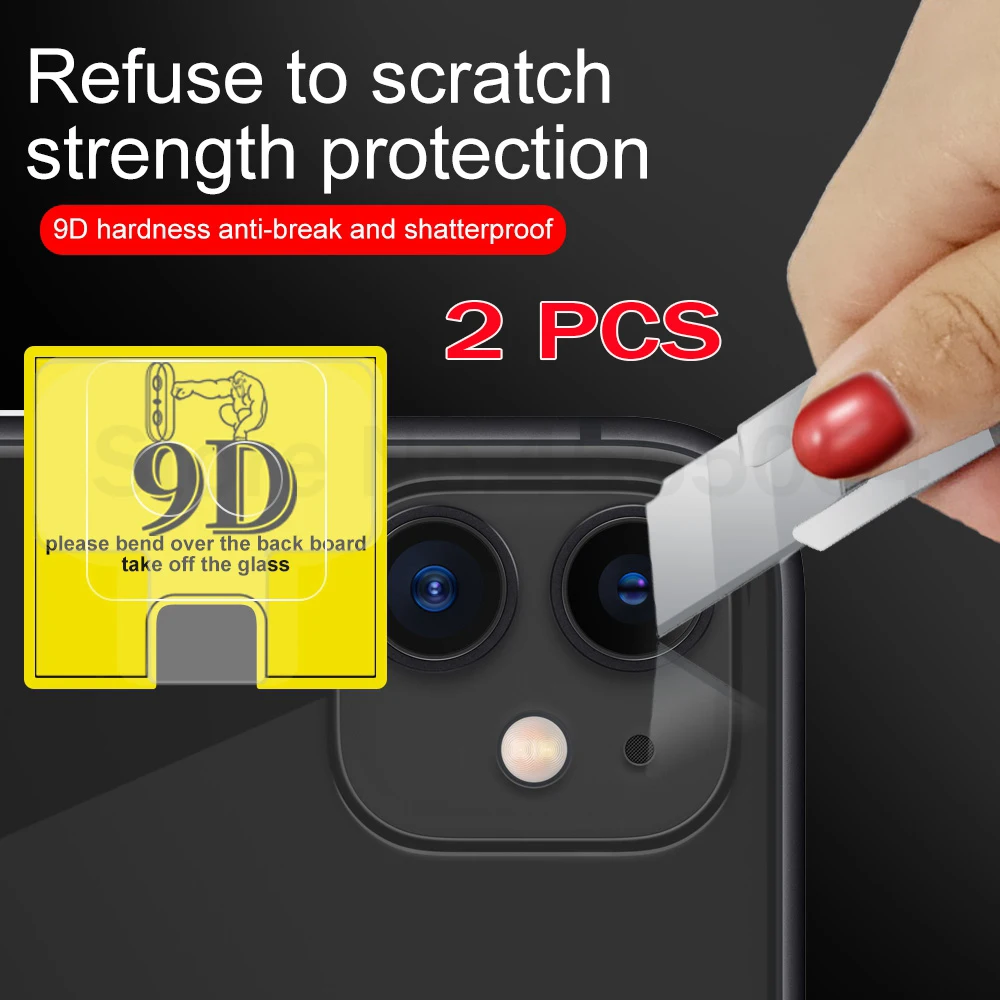 2 шт 9D экран камеры защитный объектив для iphone 11 5 8 6 1 Дюймов Камера закаленная