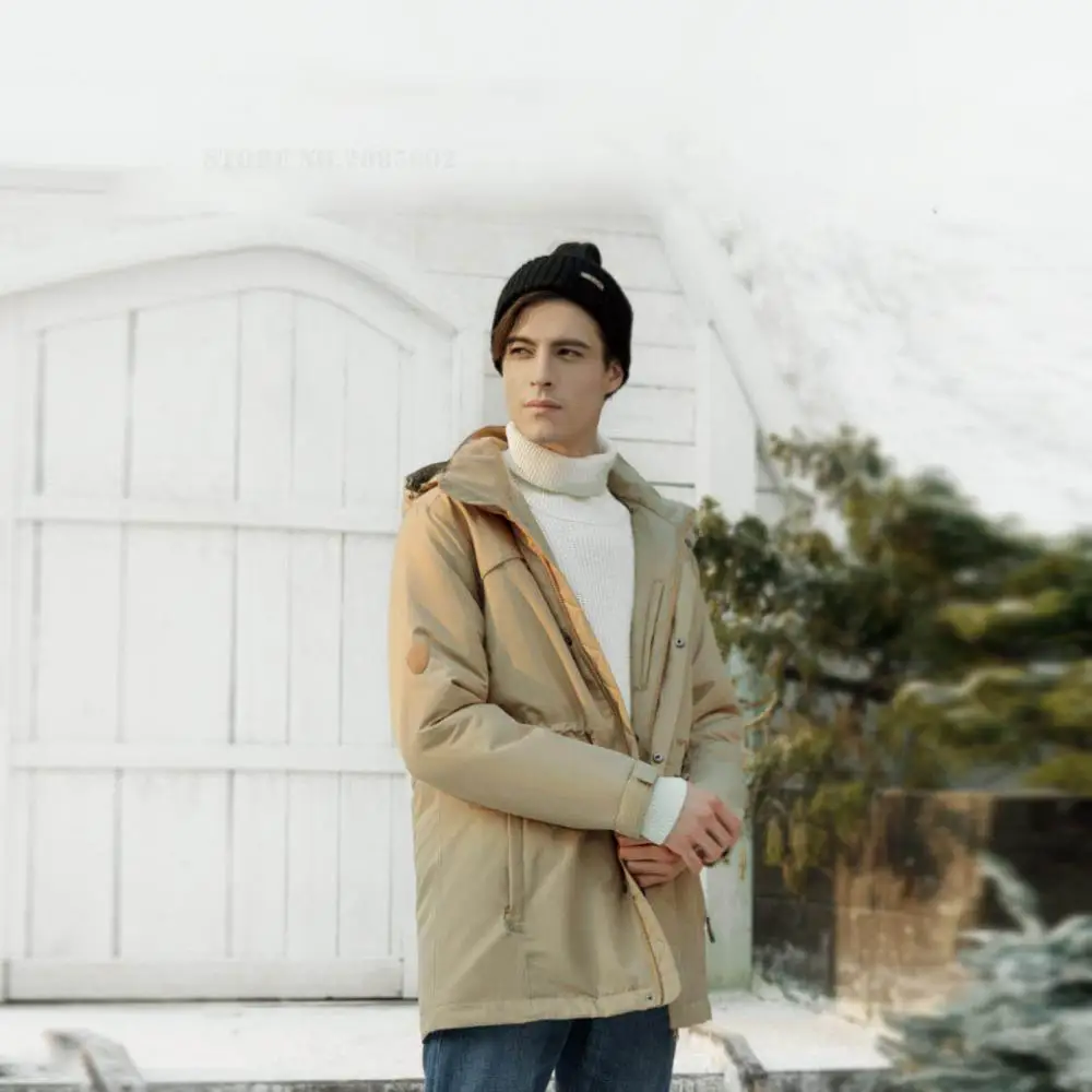 Xiaomi DMN холодная изоляция космический костюм материал аэрогелевая куртка машинная стирка-196 Deg. C морозостойкость мужская одежда горячая распродажа - Цвет: Khaki size XXL