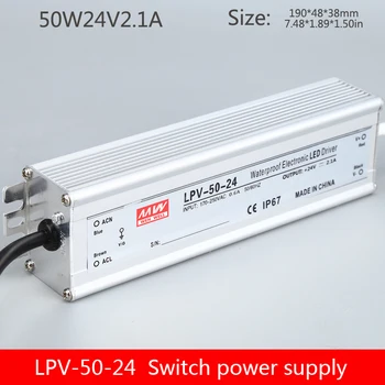 

Outdoor LPV-50 Waterproof Switching Power Supply AC220V110V to DC24V Transformer 50W Rainproof Power