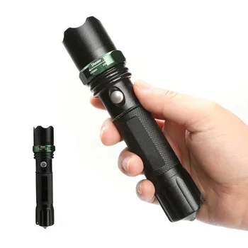 

Strong Light Flashlight T6/Q5 Multi-functional Aluminum USB Rechargeable Outdoor Camping Zoomable Rechargeable LED Flashlights