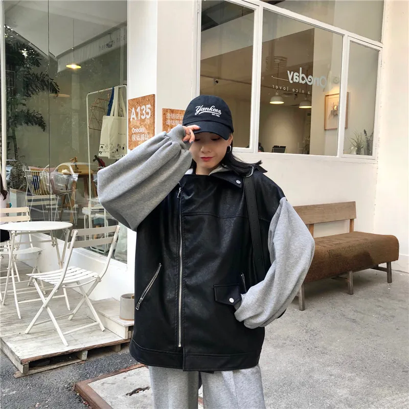 Кожаная куртка Свободное пальто Befree Harajuku Vadim Chaqueta Mujer Casaco Feminino, пальто и куртки для женщин, уличная одежда