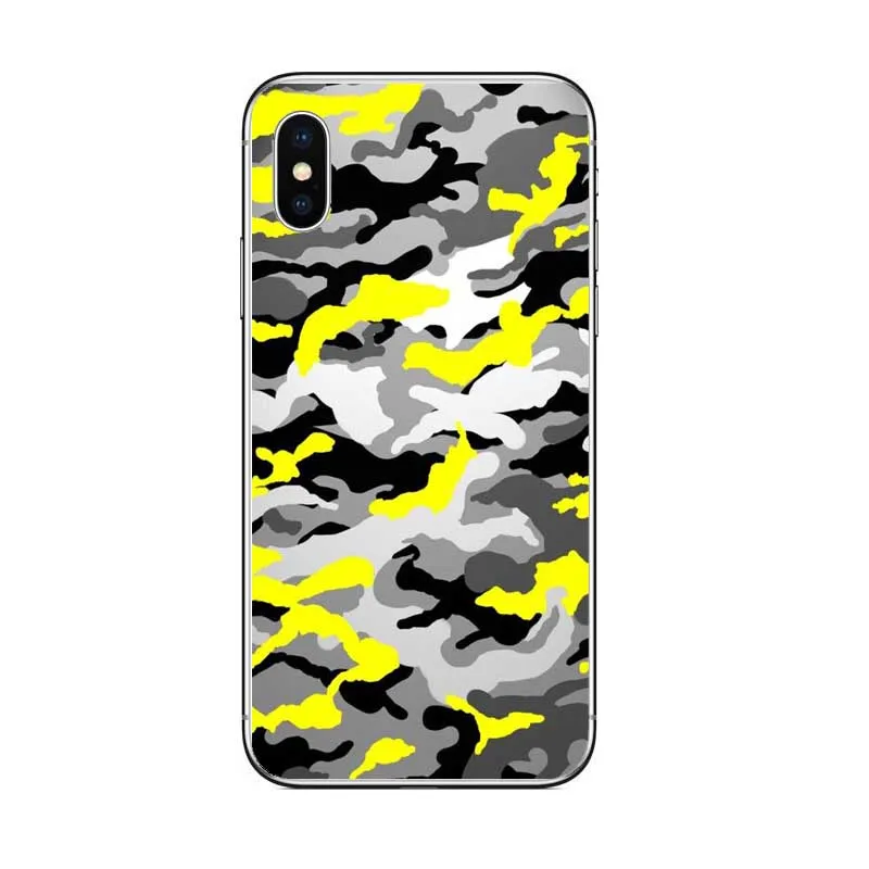 Военный Зеленый Камуфляжный Мягкий силиконовый чехол для телефона iPhone Max X XR XS 5 5S 5SE 6 6S 6PLUS 7 8PLUS