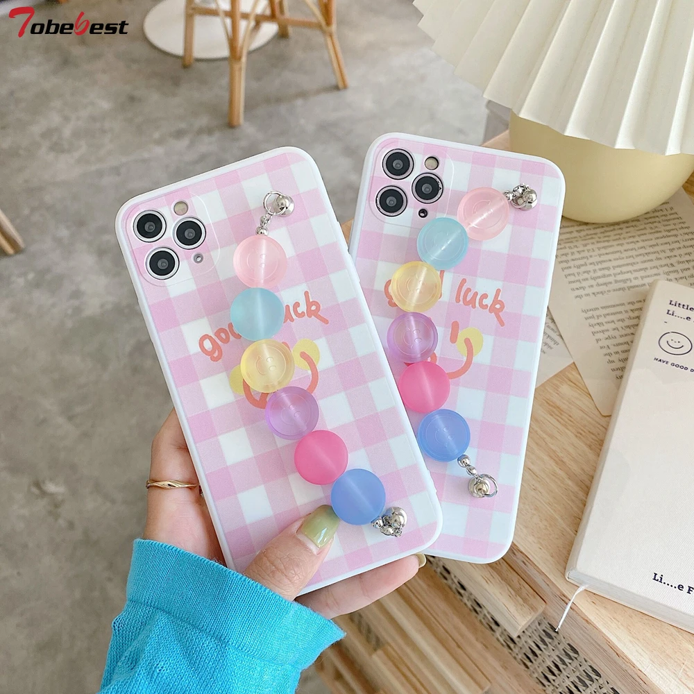 Tobebest чехлы для телефонов с карамельным браслетом Для iphone 11 pro max X XS XR 7 8 Plus SE 2020 ins