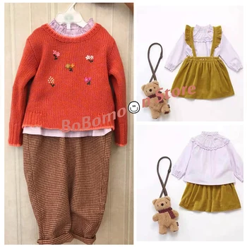 

BoBomoon 2019 Girls Outfits Thanksgiving Toddler Girl Clothes My First Christmas Floral Boy Clothes Girls Outfits baby Tops