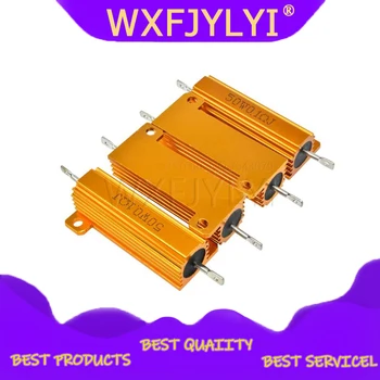 

50W Aluminum Power Metal Shell Case Wirewound Resistor 0.01 ~ 100K 0.05 0.1 0.5 1 1.5 2 6 8 10 20 100 150 200 300 500 1K 10K ohm