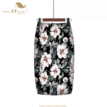 

SISHION 2020 casual bodycon pencil skirt fashion high waist floral skirts summer vintage party midi skirt bottoms SP1059