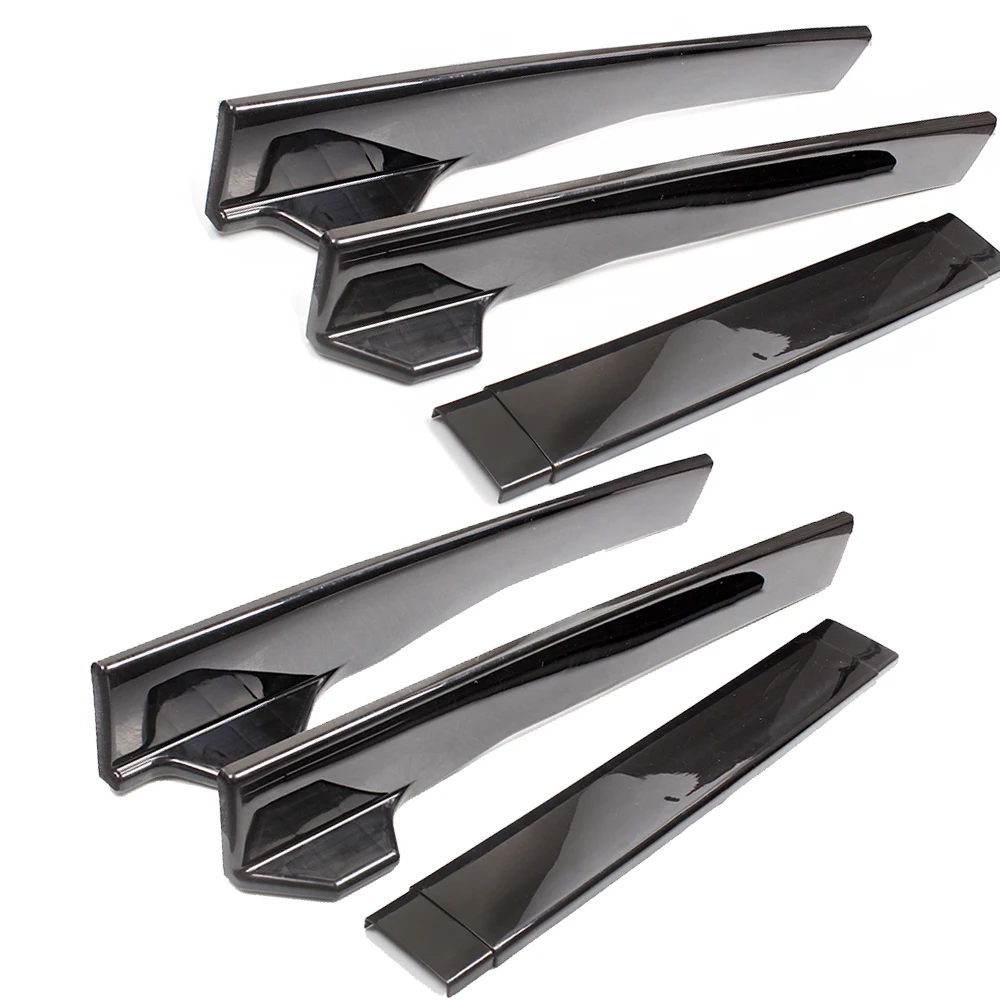 RASTP 6PCS 2.2m Universal Side Skirt Extensions Car Side Skirts Winglet Splitters Lip For BMW For Benz Honda Audi LKT044