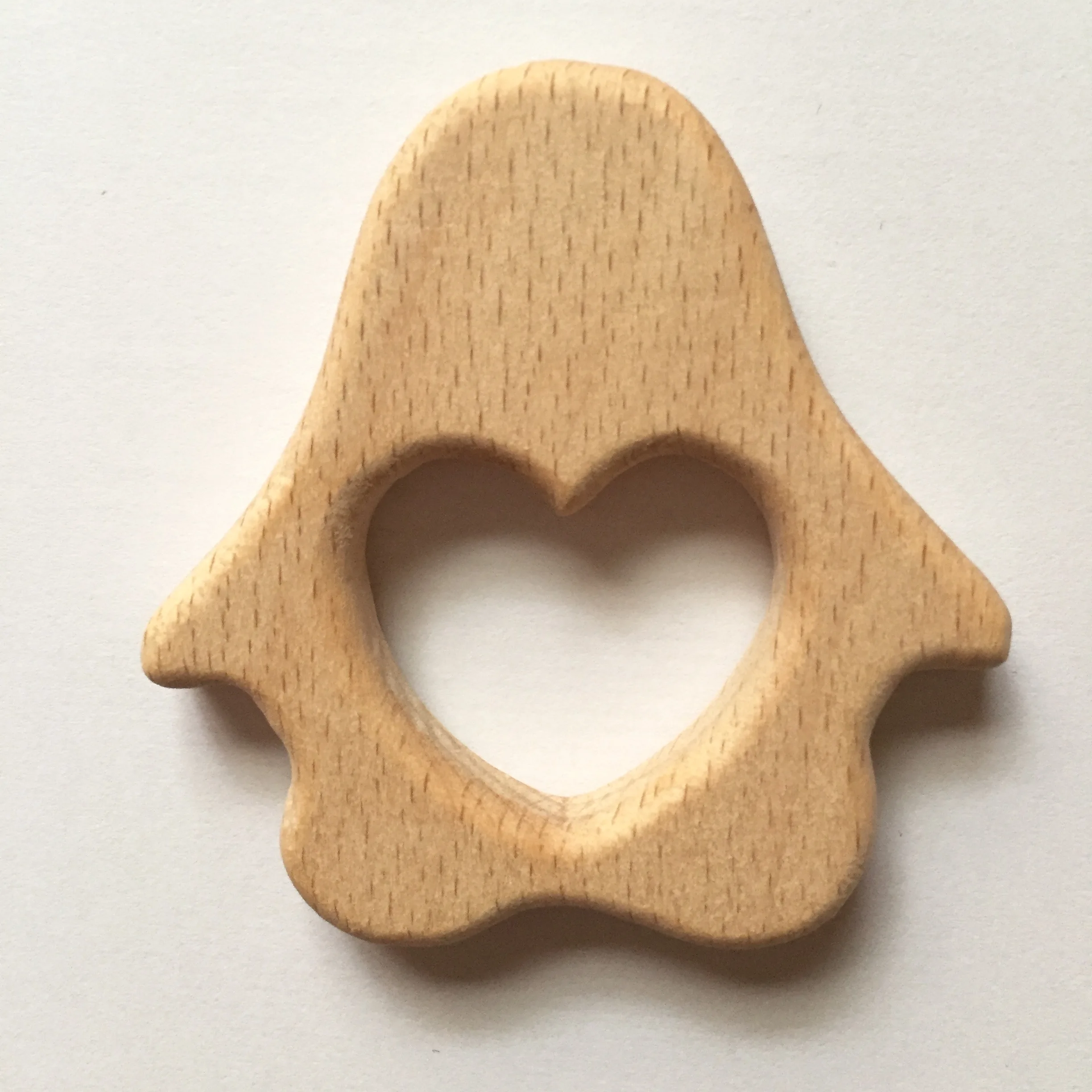 

2019 Kids Wooden Teether Beads Handmade Beech Teethers Eco-Friendly Natural Wooden ToyChicken Shape Beads 82*57mm 1Pcs Hot Sell