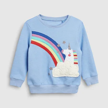 

Little maven 2-7Years Spring Autumn Unicorn Toddler Kids Baby Girl Sweatshirt Children's Little Clothing For Girl's Sweater