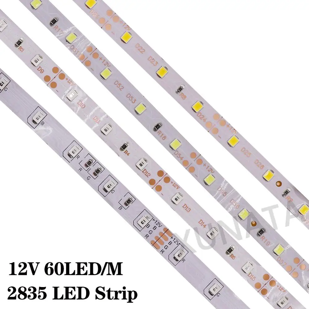 #Best LED Strip 2835 DC 12V 60 LED m Flexible Ribbon Tape Waterproof LED Light RGB White Warm White Blue Green LED Strip 5m