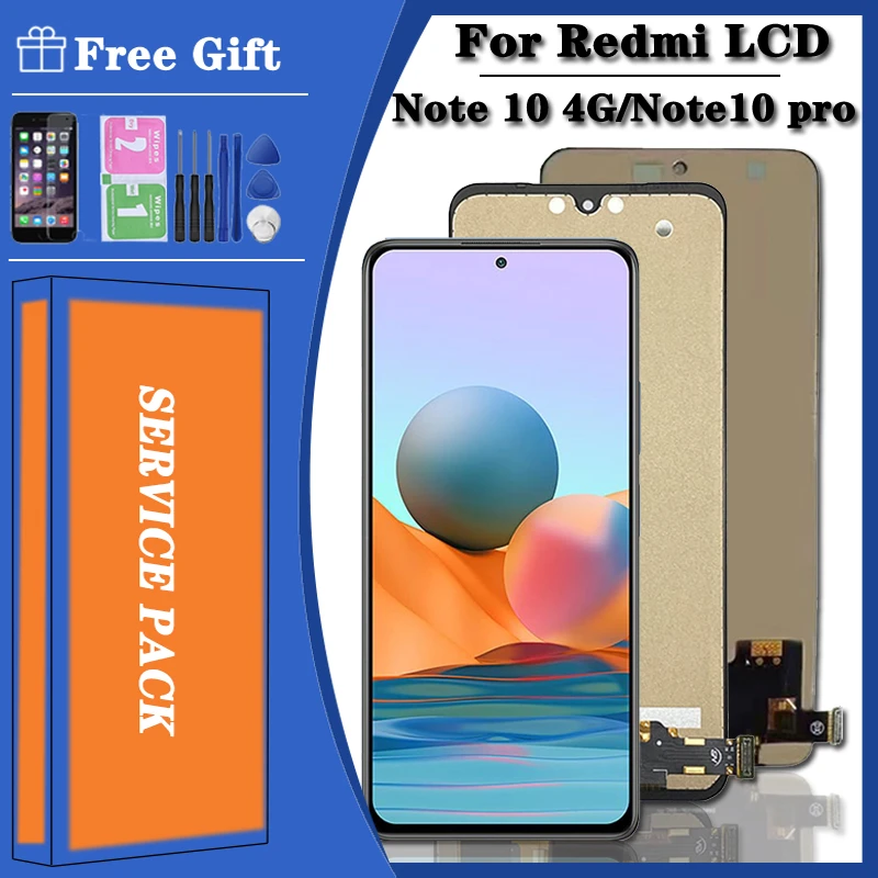 New For Redmi Note10 Note 10s LCD With Touch Screen M2101K7AI, M2101K7AG Display For Xiaomi Redmi Note 10 Pro LCD m2101K6G