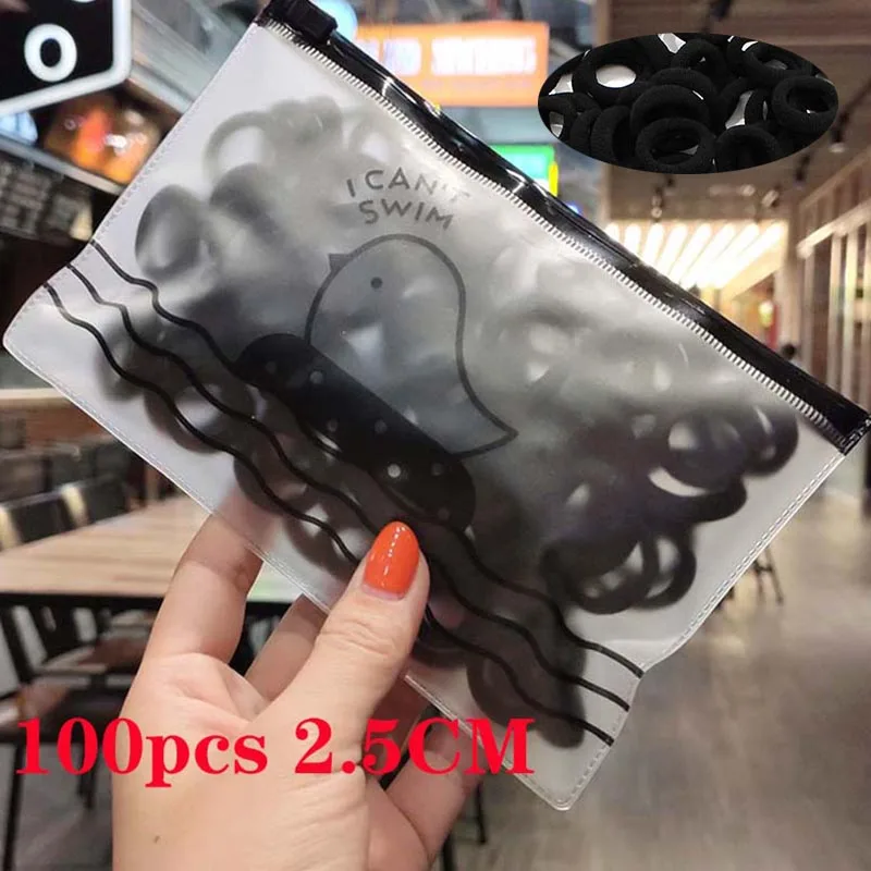 14 50/100 шт./компл. нарисованной длинноволосой девочкой аксессуары цветные маленькие резинки для волос Дети хвост держатель резинки головная повязка для малышей - Цвет: 14