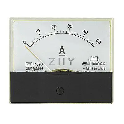 

DC 0-50A Current Testing Rectangle Panel Meter Aperemeter Gauge
