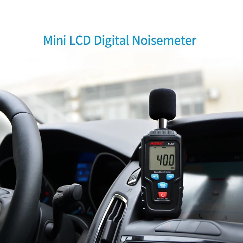 MESTEK Mini LCD Digital Noisemeter Sound Level Meter 35-135dB Noise Volume Measuring Instrument Decibel Monitoring Tester