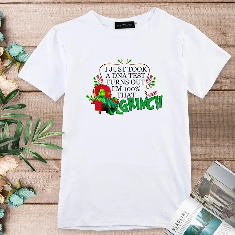 Рождественские футболки I JUST Take A DNA TEST, женская модная футболка с принтом, Chritsmas, футболка, женская мода, топ, футболка