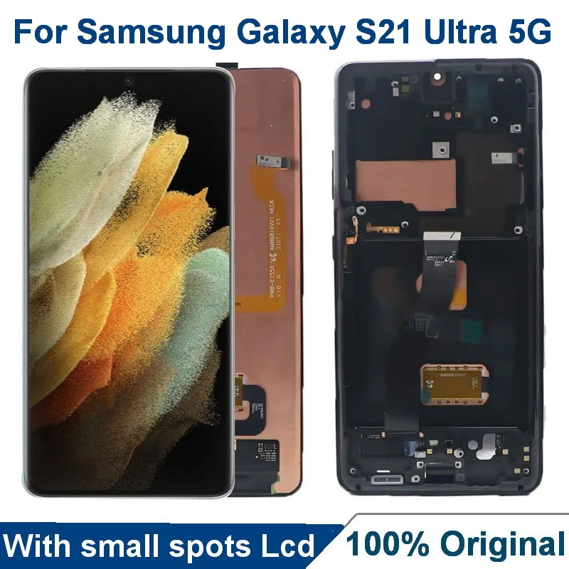 ORIGINAL 6.8''LCD For Samsung Galaxy S21 Ultra 5G Lcd G998F G998F/D with Frame Display Touch Screen Digitizer Assembly With dots |
