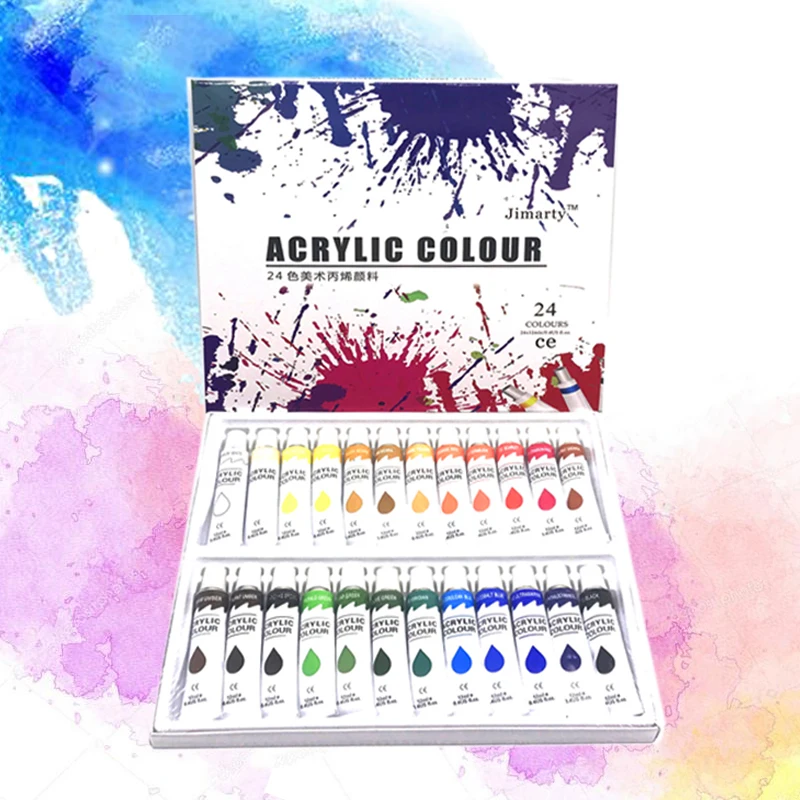 Набор акриловых красок 12 мл/трубка 24 цвета|acrylic paint set|paint setacrylic |