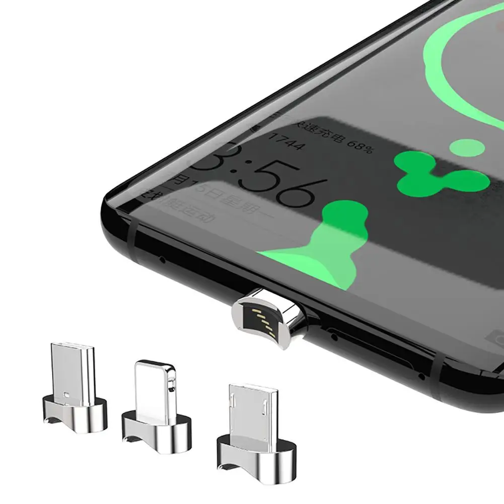 3 в 1 быстрая зарядка Магнитный зарядный кабель Micro USB/type C/IOS универсальное вращающееся зарядное устройство для телефона 180 градусов кабель для передачи данных