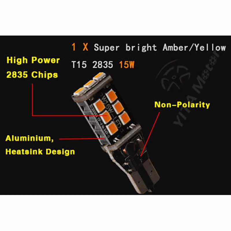 T15/T10 912 W16W WY16W 15 SMD 2835 светодиодный Авто фонарь стоп сигнала резервные фары заднего