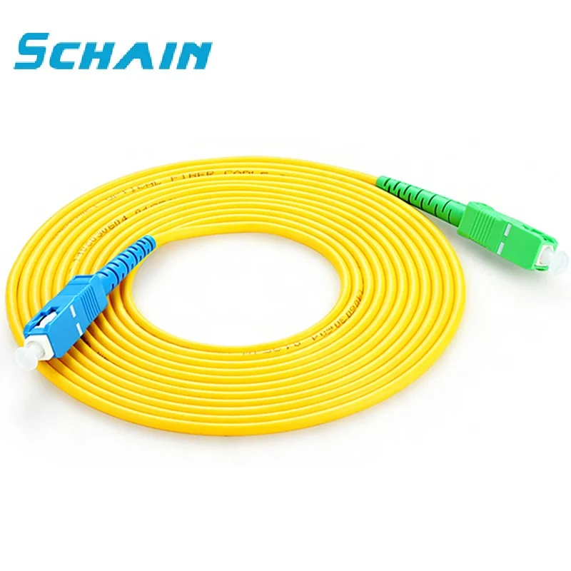 

1m SC Patchcord Fiber Patch cord 2.0mm PVC G657A Fiber Jumper Simplex SM FTTH Optic Cable SC APC Connector fibra optica