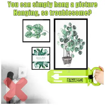 

Picture Hanger Photo Frame Level Ruler Multifunction Wall Hanging Tool Measuring 72XD