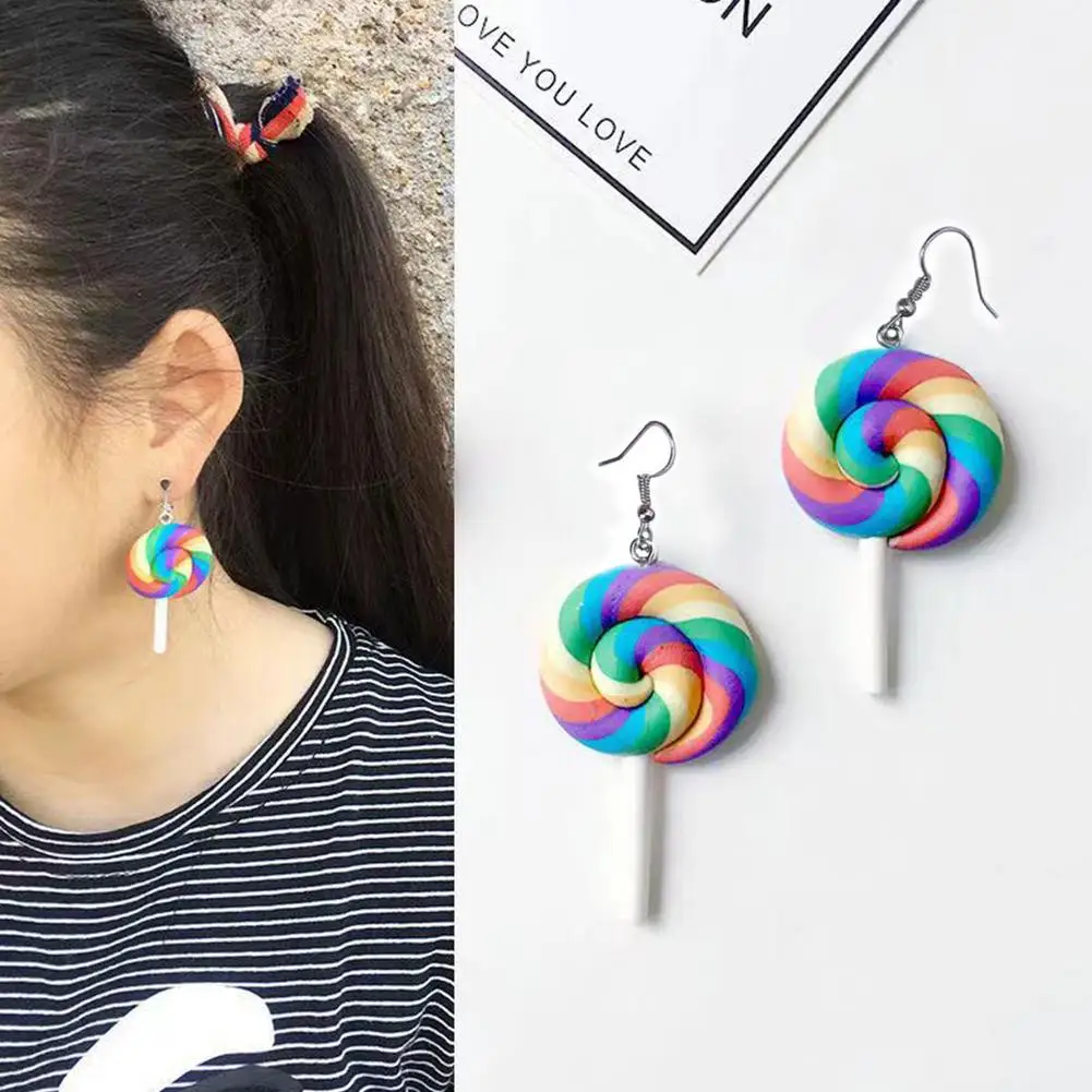 12 Pairs Y2K Earrings For Women Resin Drop Custom Made Handmade Cute Bizarre Girls Gift Eardrop Funny Cartoons Flowers Geometry 1