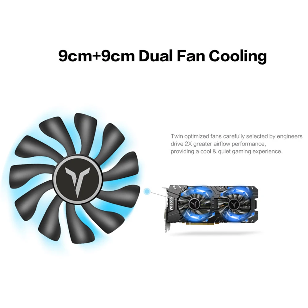 Promo  Yeston Radeon RX 580 GPU 4GB GDDR5 256bit Gaming Desktop computer PC Video Graphics Cards support D