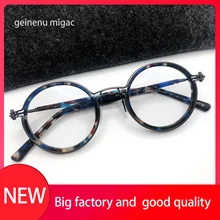 Vintage Handmade Acetate Round Glasses Frame Men Women Luxury Brand Retro Prescription Optical Myopia Eyeglasses Frame Eyewear