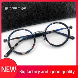 Vintage Handmade Acetate Round Glasses Frame Men Women Luxury Brand Retro Prescription Optical Myopia Eyeglasses Frame Eyewear