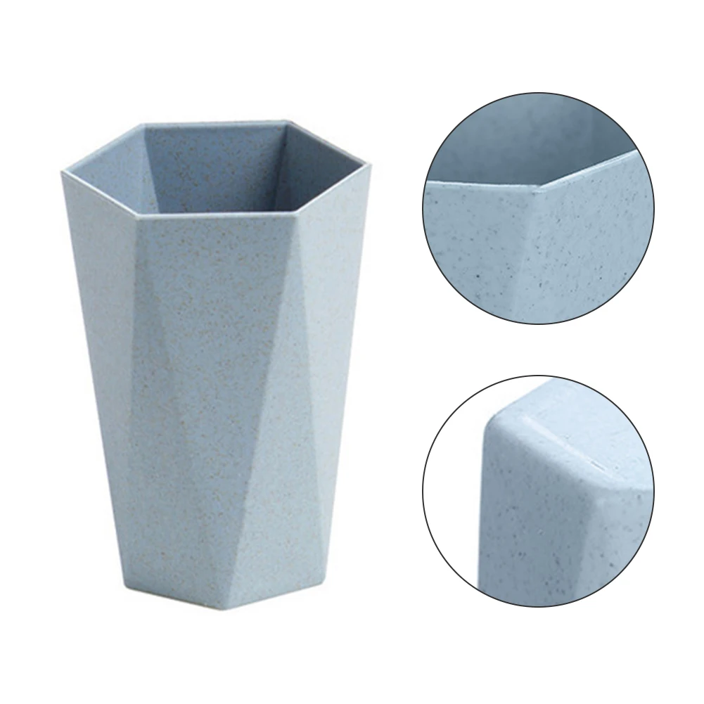 Nordic Geometris Bentuk Jerami Gandum Sikat Gigi Mug Pasangan ...