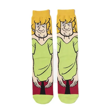 

anime Men Standard Sock Cartoon Men's Patrick Star Socks Blue Unisex Crew Casual Cotton Sox Adult Winter trendy Naruto Skarpetki