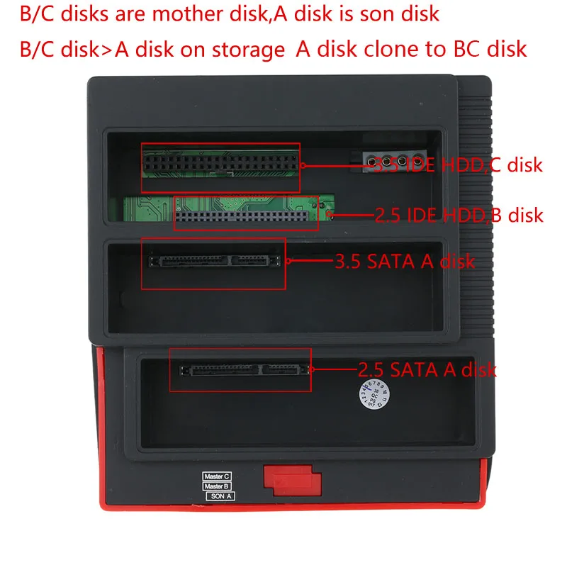 2," /3,5" USB 3,0-2 порта SATA 1 порт IDE Внешний HDD жесткий диск Док-станция кардридер USB3.0 концентратор с OTB/OTC