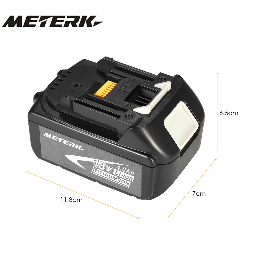 

New Meterk Replacement 5000mah 18V 4.0 Ah Recharcheable Lithium Power tools battery For Makita 18V BL1840,BL1830,BL1835,LXT400