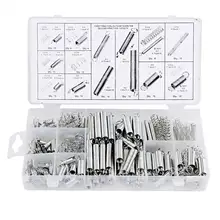 200pcs 20 Dimensioni Accessori di Estensione E Compressione Bobina Portatile Ferramenteria E Attrezzi Strumento di Primavera Set di Metallo Acciaio Inox Assortiti Kit Con La Scatola