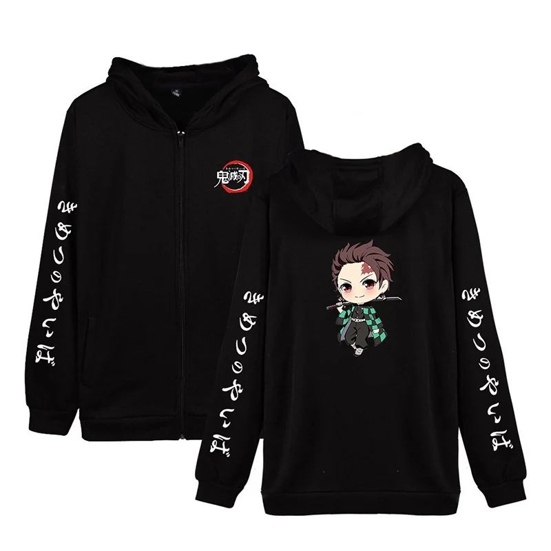 Аниме Demon Slayer Kimetsu no Yaiba флисовая куртка пальто с принтом пальто с длинными рукавами и куртки размера плюс толстовки на молнии