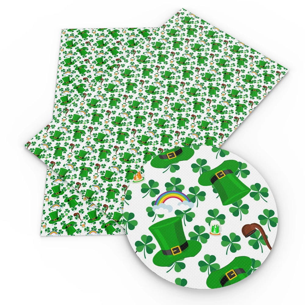 Давид аксессуары 20*34 см St Patricks искусственная кожа ткань DIY лук сумка Домашняя одежда текстиль швейная синтетическая кожа, 1Yc8786