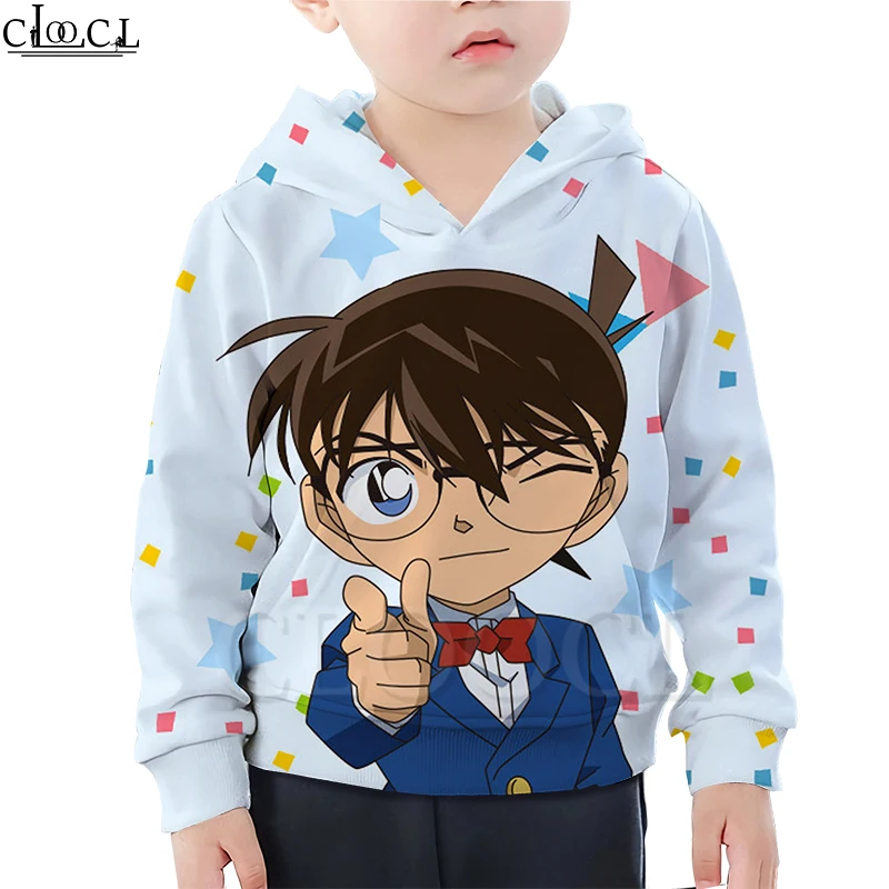  Drop Shipping Detective Conan Print Hoodie Boy Girl Case Closed 3D Sweatshirt Daughter Clothing T S