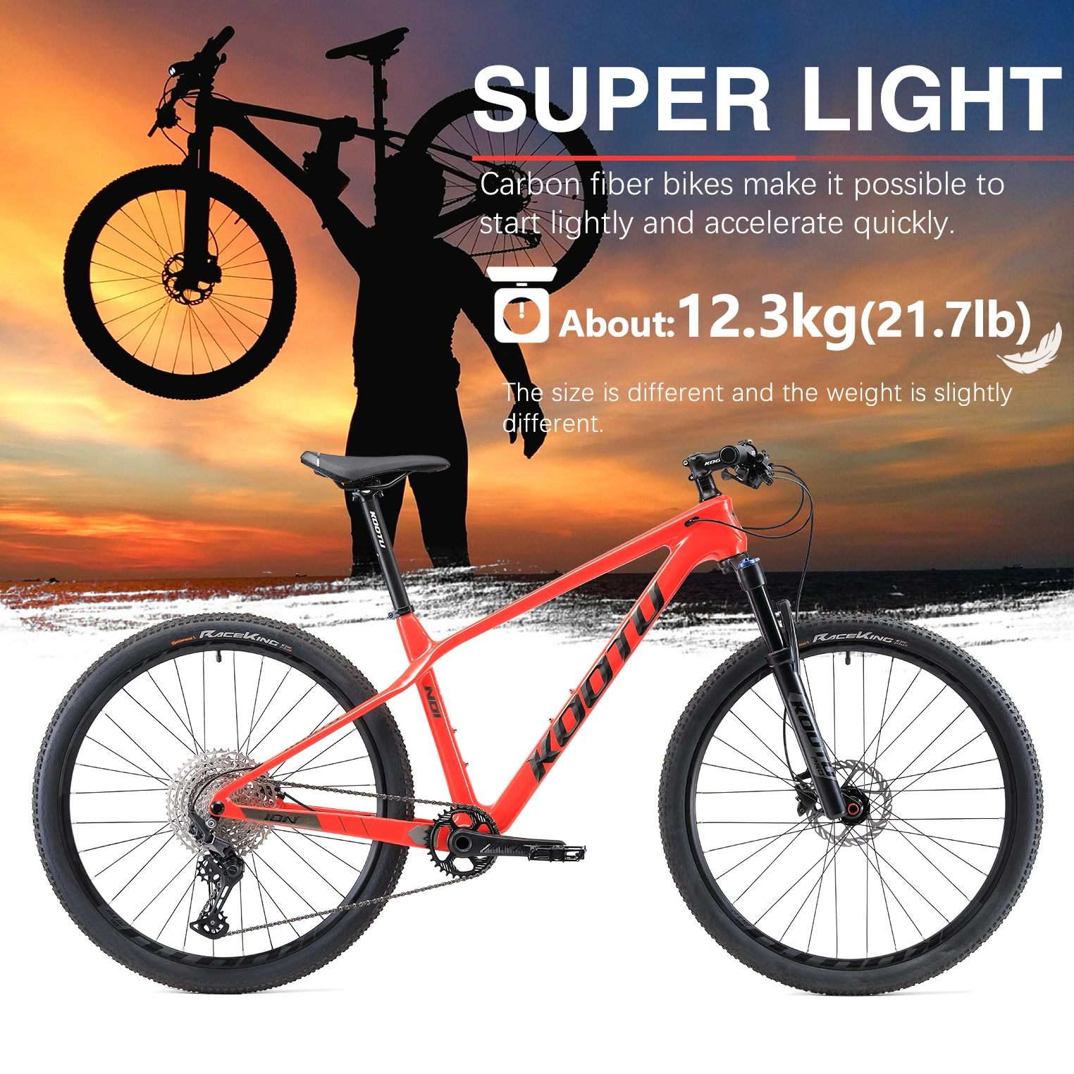 KOOTU bicicletta Mountain Bike 29 fibra di carbonio MTB uomo adulto completo  Mountain Bike con 1x12 DEORE M6100|Bicycle| - AliExpress