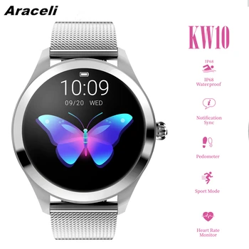 

KW10 Smart Watch Women 2019 Heart Rate Monitoring Bluetooth IP68 Waterproof Sleep Tracker For Android IOS KW10 SmartWatch